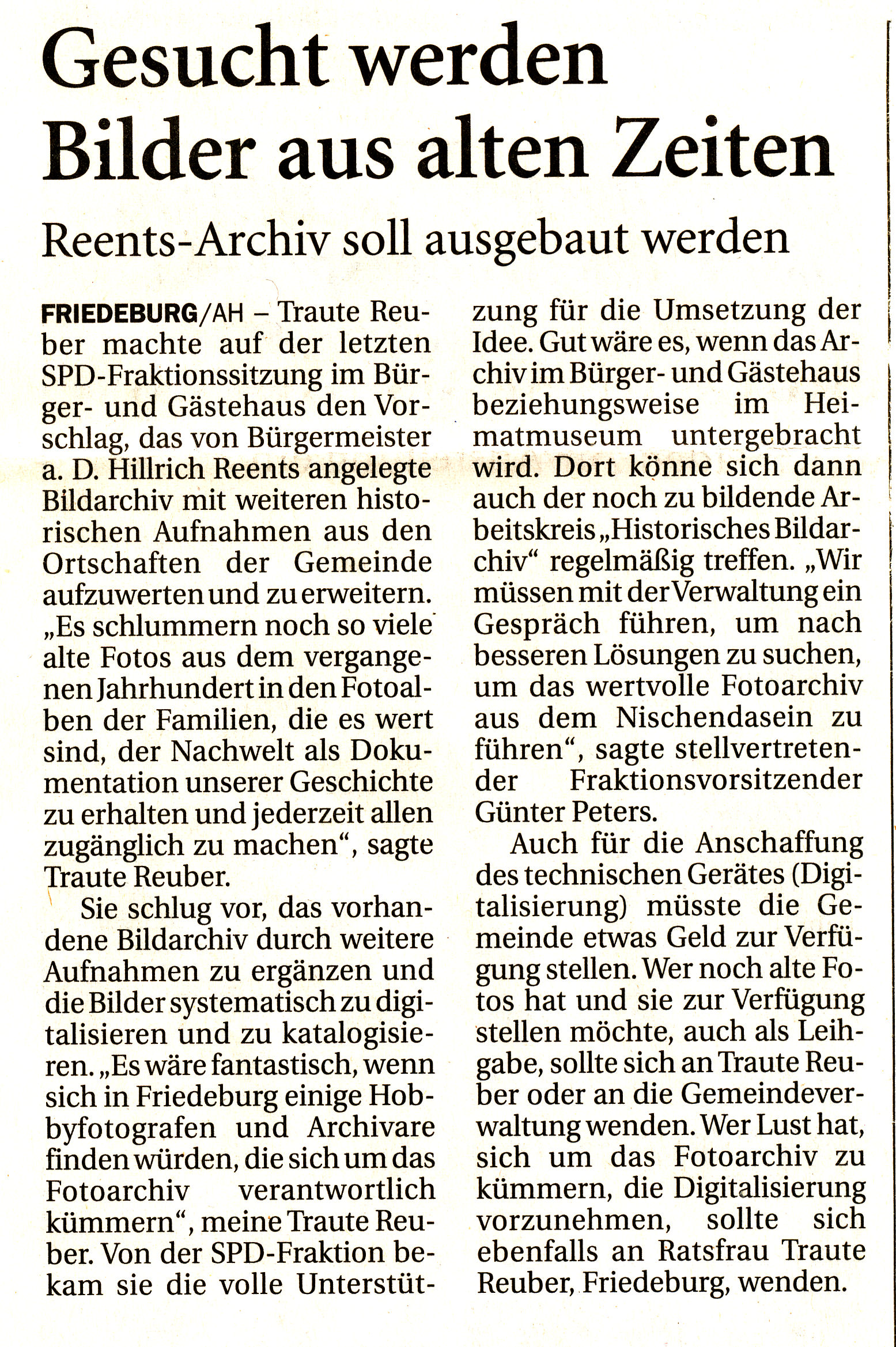 Zeitungsartikel